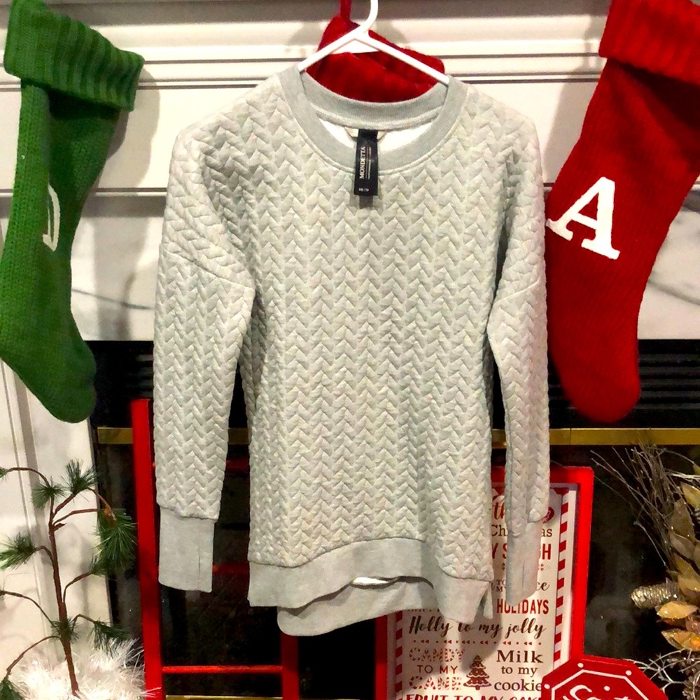 Womens long sleeve sweater fleece inside so soft